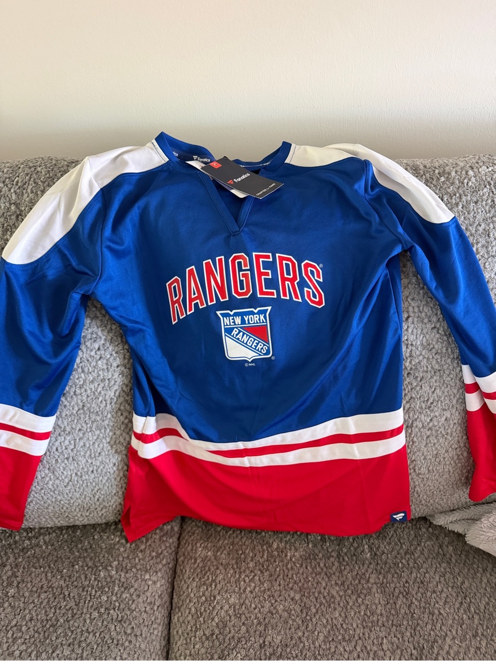 Fanatics Royal Blue and White Sports Jersey